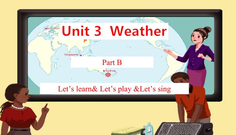 小学英语unit3weatherpartb背景图课件ppt