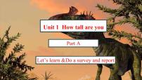 小学英语Unit 1 How tall are you? Part A背景图ppt课件