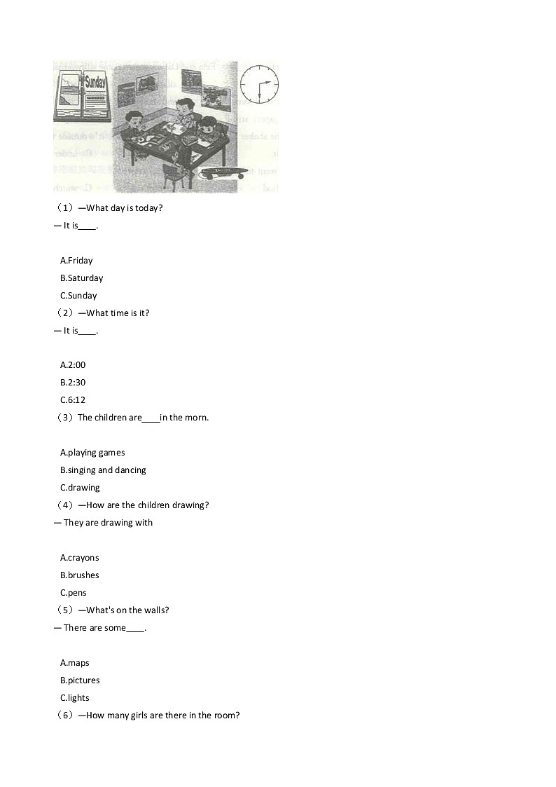 牛津上海版五年级英语下册试题Module1 Unit2 watch it grow试题03