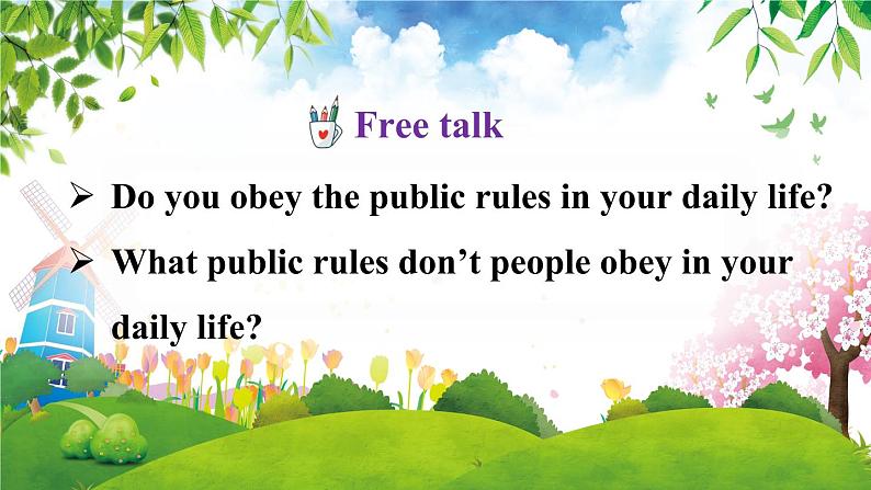 人教精通版英语五下 Unit 3 We should obey the rules Lesson 18 课件04