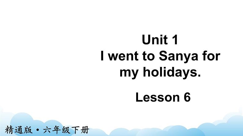 人教精通版英语六下 Lesson 6 课件02