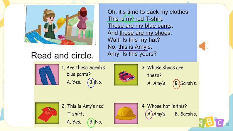 Unit5  My  clothes   第六课时   课件+教案+练习    人教版PEP四下英语08