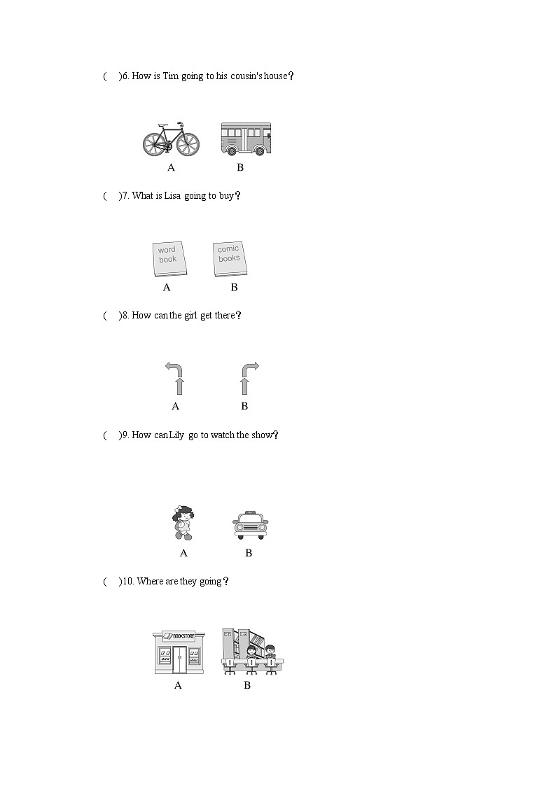 六年级上册英语单元测试-Unit 3 My weekend plan 人教pep（含答案及听力原文）第3页