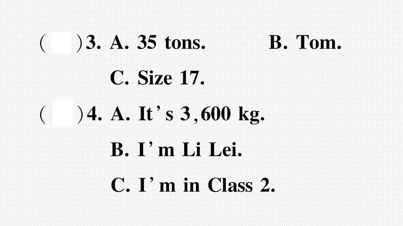 人教版PEP英语六年级下册-Unit 1 综合训练卷+PPT讲解+听力材料+听力（含答案）08