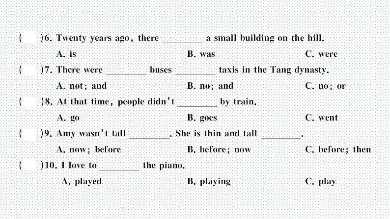 人教版PEP英语六年级下册-第4单元测试卷+PPT讲解+听力（含答案）08