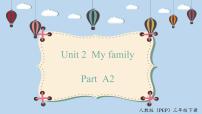 英语三年级下册Unit 2 My family Part A评课课件ppt