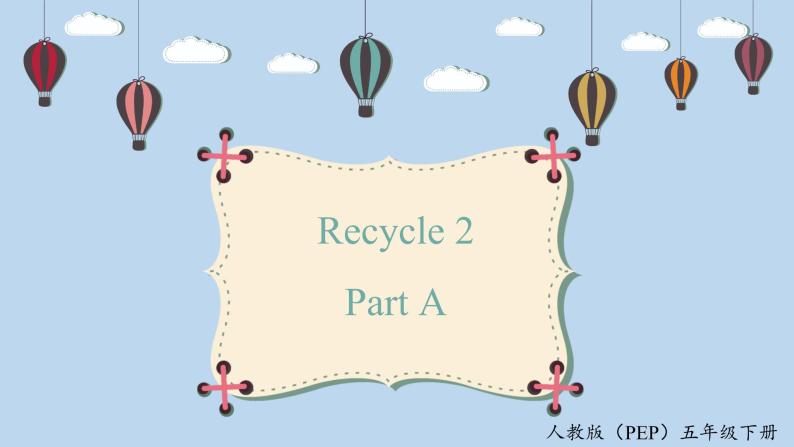 人教版PEP五年级英语下册 Recycle2 PartA 课件01
