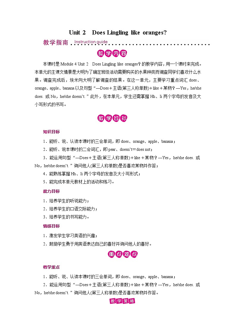 外研英语3年级下册 Module 4 Unit 2 PPT课件+教案01