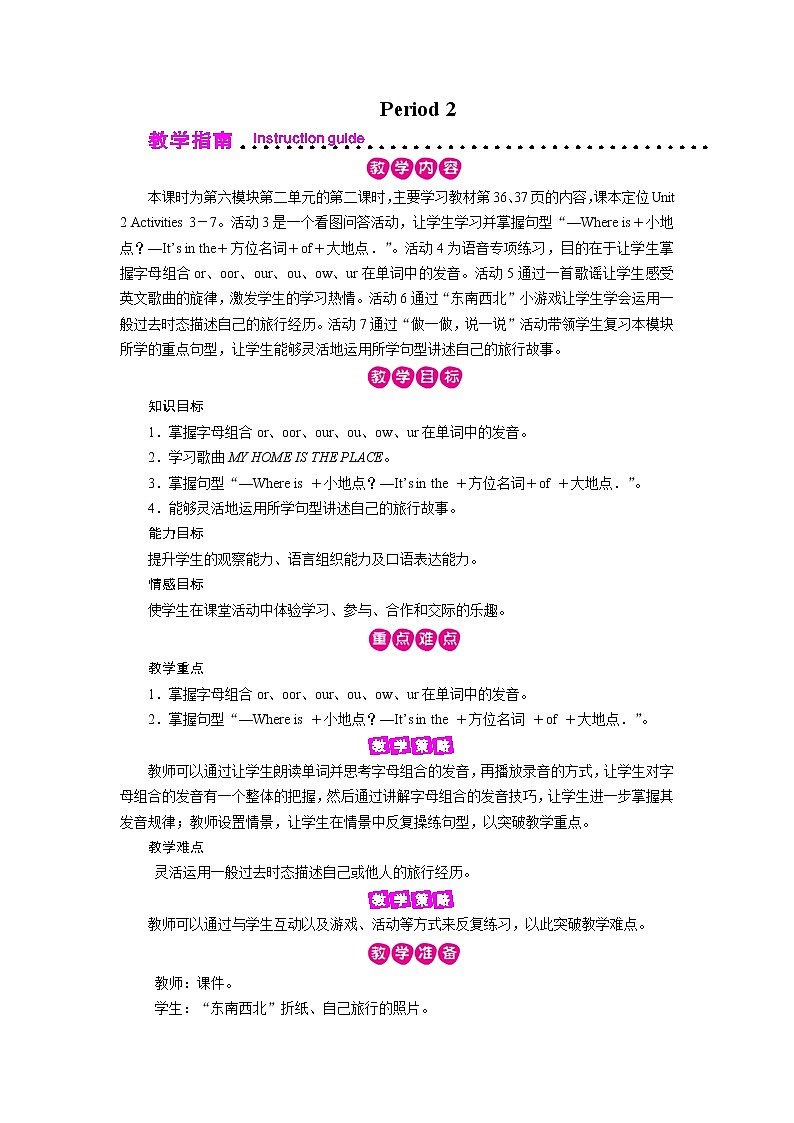 外研英语5年级下册 Module 6 Unit 2 PPT课件+教案01