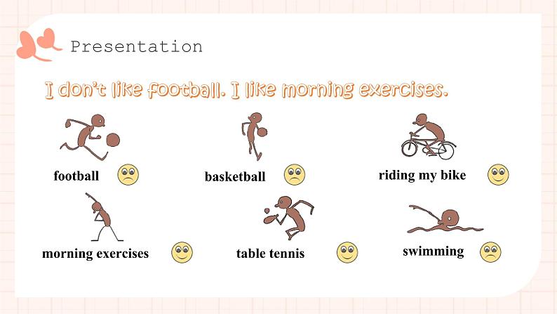 Module 3 Unit 2 I don’t like riding my bike. （2课时）课件+教案+同步练习08