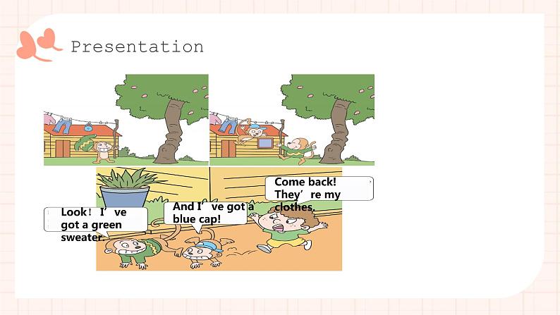 Module 10 Unit 1 Here 's a red hat.  Lesson 1（课件）第5页