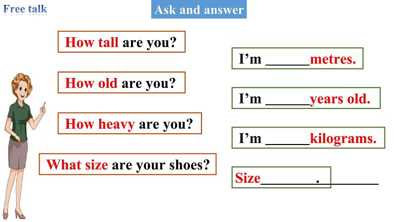 人教PEP版·六年级下册Unit 1 How tall are you_ Part B Let's talk课件PPT04