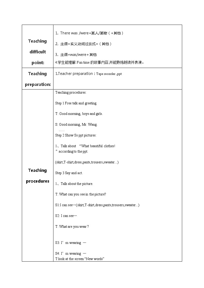 Unit1《The king's new clothes》第1课时课件+教案+练习02