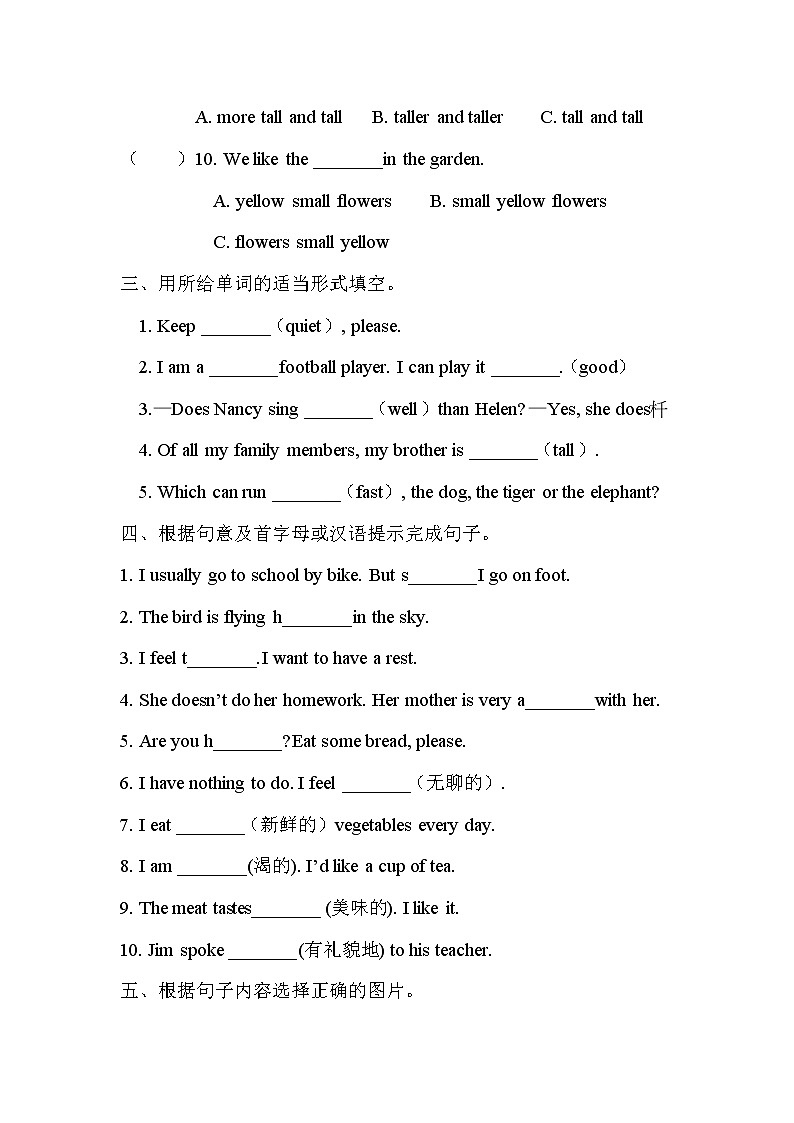 小升初英语专项复习：形容词、副词（学生版）第3页
