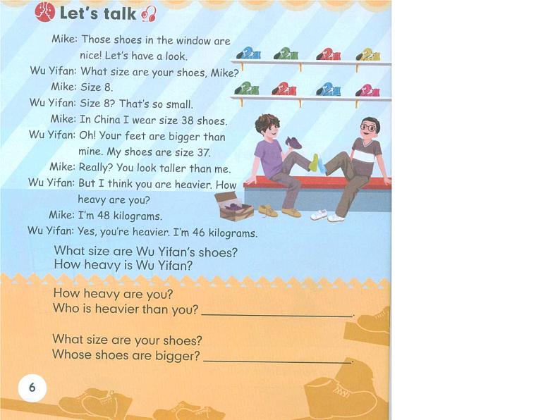 人教版小学英语六年级下册Unit1 How tall are youB Let’s talk课件PPT第7页