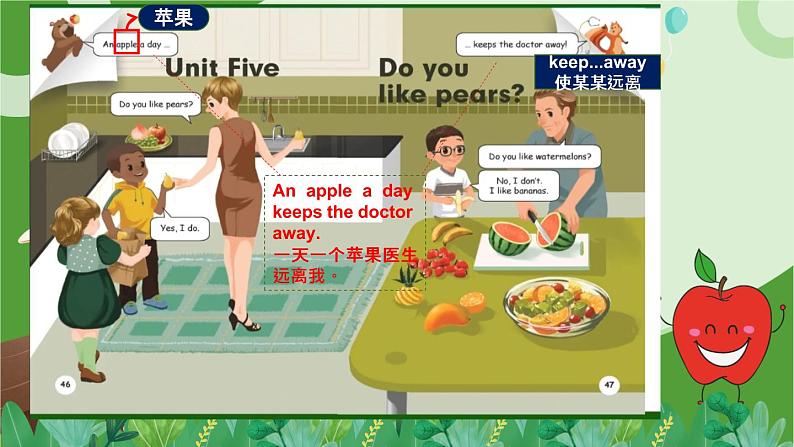 Unit 5 Do you like pears？Part A（课件）-2021-2022学年人教版三年级英语下册 （共18张PPT）第3页