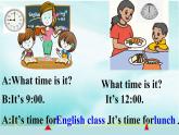 Unit 2 What time is it Part B let’s learn 课件（共19张PPT）