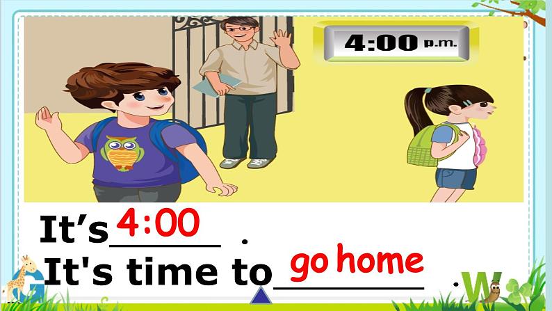 Unit 2 What time is it Part B let’s learn 课件（共19张PPT）第7页