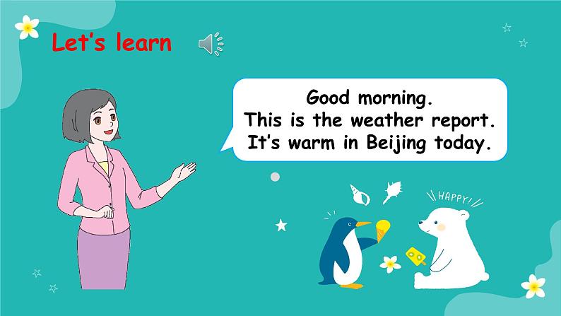 Unit 3 Weather A Let 's learn& Let 's chant 课件（共28张PPT）第3页