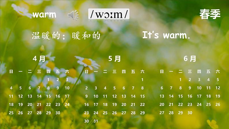 Unit 3 Weather A Let 's learn& Let 's chant 课件（共28张PPT）第5页