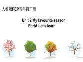 Unit 2 My favourite season Part A let's learn 课件（共25张PPT）