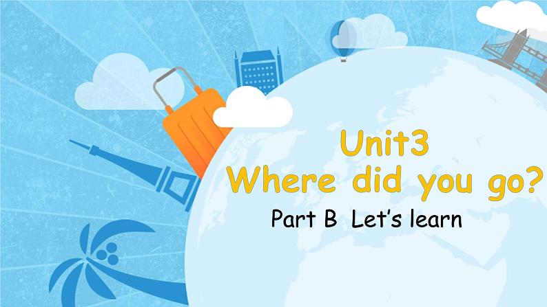 Unit 3 Where did you go B Let’s learn 课件（共29张PPT）-2021-2022学年人教版六年级英语下册第1页