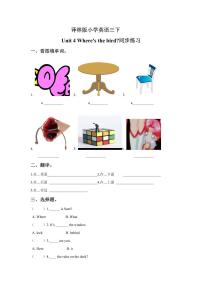 小学英语新版-牛津译林版三年级下册Unit  4  Where's the bird?同步训练题