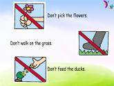 外研版一起小學英語四下《Module 1Unit 2 Don't feed the fish!》PPT課件 (2)