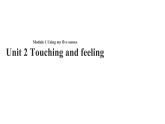 Module 1 Unit 2 Touching and feeling 课件+教案+同步练习