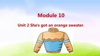 小学英语外研版 (三年级起点)三年级下册Unit 2  She’s got an orange sweater.背景图ppt课件
