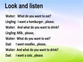 外研版一起小学英语六下《Module 1Unit 2 What do you want to eat》PPT课件 (3)