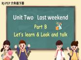 Unit 2 Last weekend Part B Let’s learn & Look and talk（课件） 2021-2022学年六年级英语下册人教PEP版