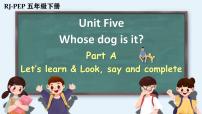 英语人教版 (PEP)Unit 5 Whose dog is it? Part A评课课件ppt