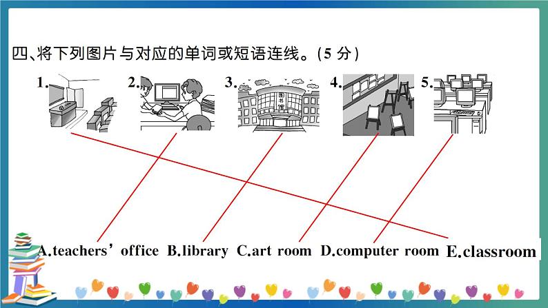 人教PEP四年级下册英语英语Unit 1 测试卷+答案+听力+试题讲解PPT07