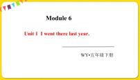 小学英语外研版 (三年级起点)五年级下册Module 6Unit 1 I went there last year.集体备课课件ppt