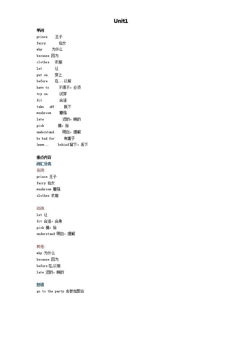 译林版五年级下Unit1知识点梳理第1页