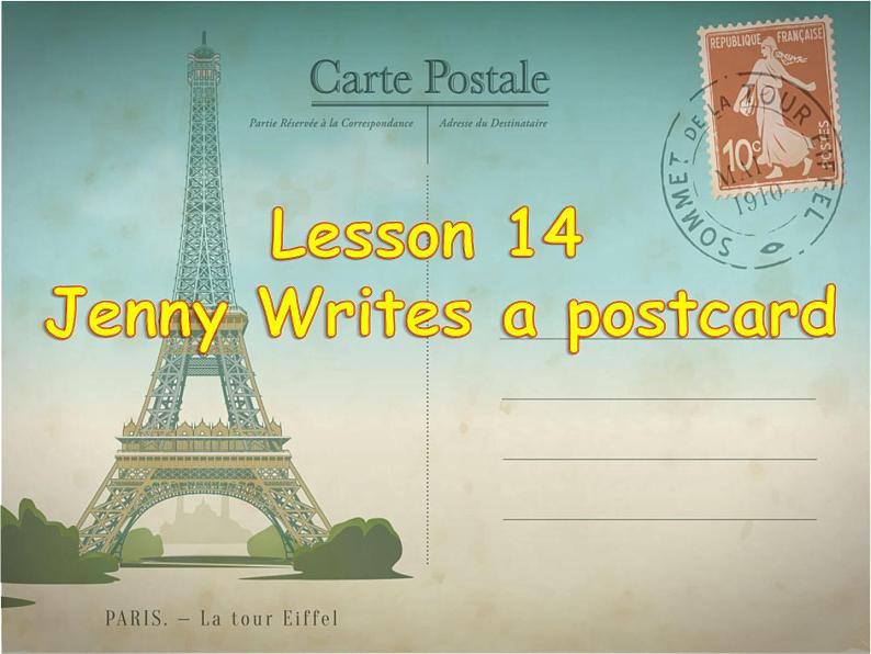 冀教版（三年级起点）Unit3Lesson13JennyWritesapostcard（课件） 英语五年级下册第2页