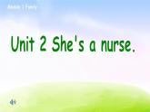 外研版（一起）一下Module 1《Unit 2 She’s a nurse》ppt课件4