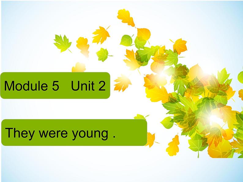 外研版（三起）四下Module 5《Unit 2 They were young》ppt课件1第1页