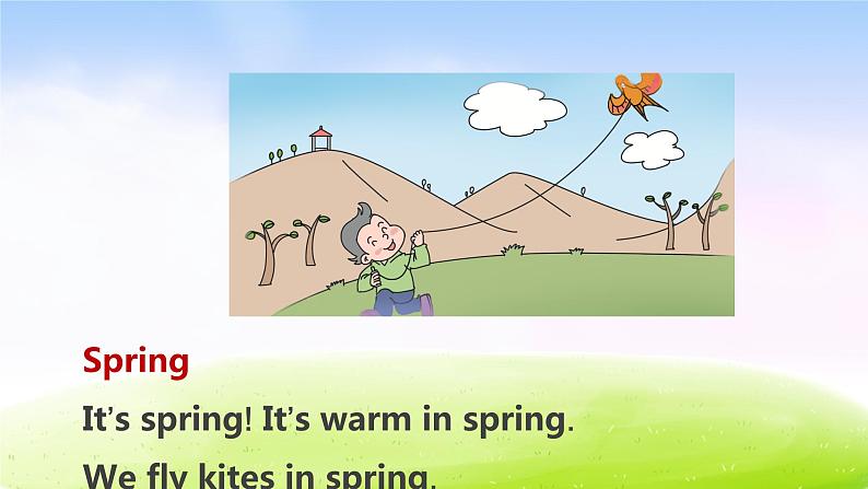 外研三下-M7-Unit 1 We fly kites in spring.课件PPT第6页