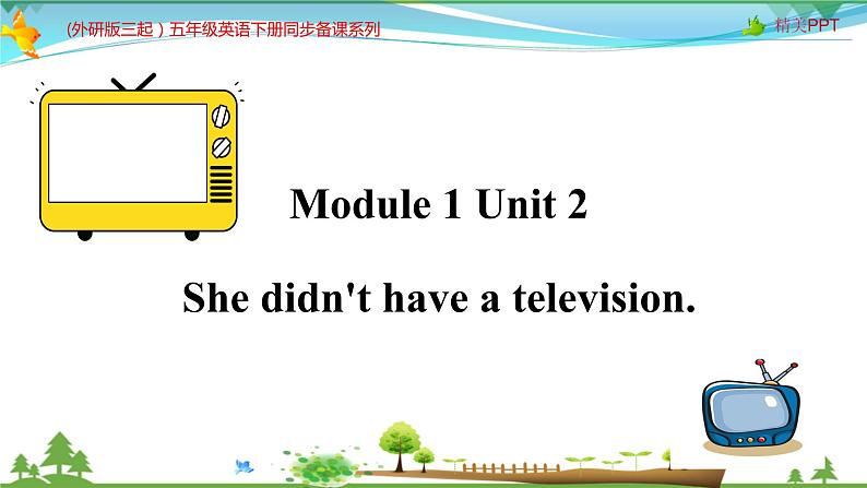 (外研版三起）五年级英语下册同步备课系列  M1-U2 She didn 't have a television 课件第1页