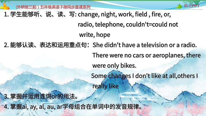 (外研版三起）五年级英语下册同步备课系列  M1-U2 She didn 't have a television 课件第3页