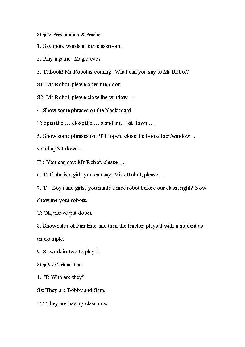 Unit 1 In class教案 译林版小学英语三下02