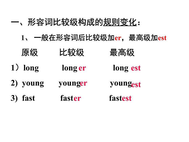 人教版小学英语小升初六年级语法--形容词和副词比较级和最高级课件PPT04