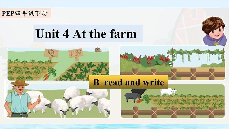 Unit4 At the farm B read and write（课件+素材）2021-2022学年英语四年级下册 人教PEP01