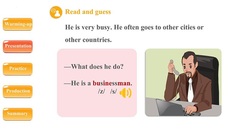 人教版（PEP）Unit5  What  does  he  do？A  Let’slearn（课件） 英语六年级上册08