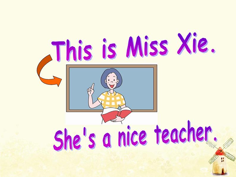 Module1 She’s a nice teacher课件 外研版（三起）小学英语四下03