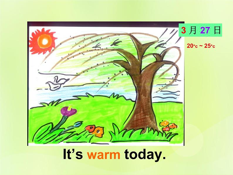 Unit 2 It's warm today课件 外研版（三起）小学英语三下07