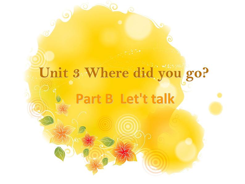 人教版（PEP）Unit3 Where  did  you  go  PartBLet 's  talk（课件） 英语六年级下册第1页