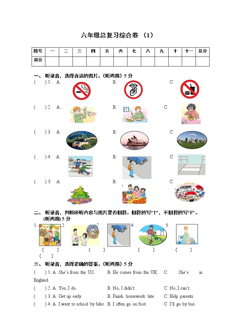 16.综合语法 小升初小学英语专项复习专题课件与训练01